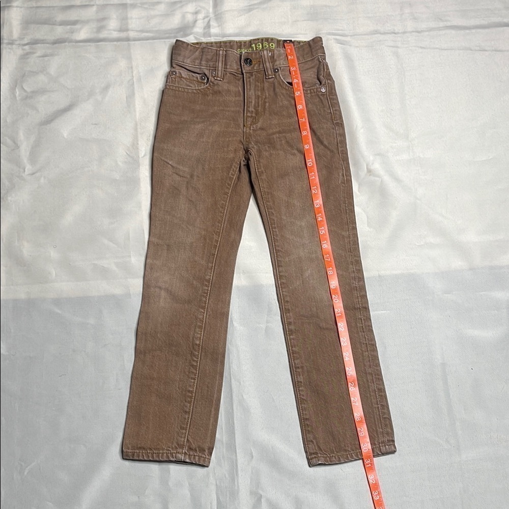 GAP Kids Brown Straight-Leg 5 Pocket Jeans - Picture 5 of 8